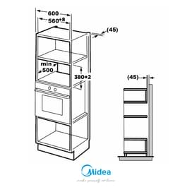 Встраиваемая микроволновая печь Midea AG820BJU-BL фото