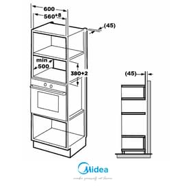 Встраиваемая микроволновая печь Midea AG925BV1-BL фото