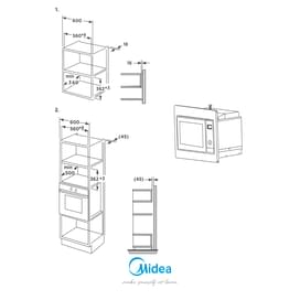 Встраиваемая микроволновая печь Midea MMWB204BB-SS фото
