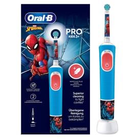Детская электрическая зубная щетка Oral-B Vitality Pro Kids «Человек-Паук», круглая насадка, 3+ лет фото