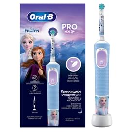 Детская электрическая зубная щетка Oral-B Vitality Pro Kids "Холодное Сердце 2" с мобильным приложением, круглая насадка, 3+ лет фото