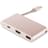 Адаптер USB Type-C to 1*USB 2.0, 1*HDMI, 1*Type-C, Moshi, Golden Rose (99MO084207) - фото #1, Technodom.kz