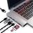 USB-хаб Satechi для Macbook Pro, HDMI, Thunderbolt 3, Type-C PD (87W), 2*USB 3.0, Серебро (ST-CMBPS) - фото #3, Technodom.kz