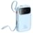 Внешний аккумулятор Baseus, QPow2 DGT 10000mAh+2 вс.каб 30W, Blue (BAS-P1005500831300) - фото #2, Technodom.kz