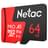 Карта памяти MicroSD 64GB Netac P500 Extreme Pro 100MB/s Class 10, + SD Adapter - фото #2, Technodom.kz