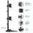 Кронштейн для 2х мониторов 13"-34",Onkron (D208FS Black) - фото #2, Technodom.kz