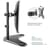 Кронштейн для монитора 13"-34",Onkron (D101FS Black) - фото #3, Technodom.kz