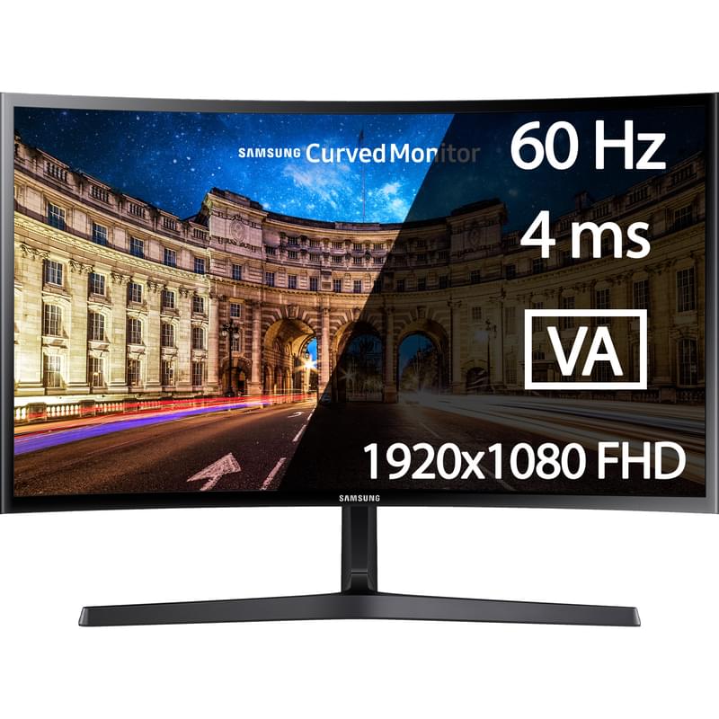 Монитор 27" Samsung LC27F396FHIX/RU 1920х1080 16:9 VA 60ГЦ (HDMI+VGA) Curved Black - фото #0, Technodom.kz
