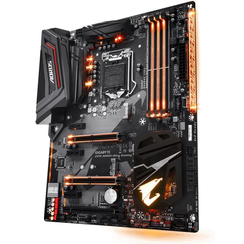 Материнская плата Gigabyte Z370 AORUS Ultra Gaming 2.0-OP LGA1151 4DDR4 PCI-E 3x16 3x1 (HDMI) ATX - фото #1, Technodom.kz