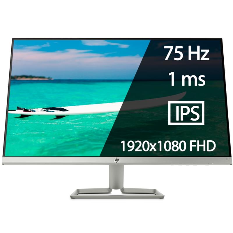 Монитор 27" HP 27f 2XN62AA 1920х1080 16:9 IPS 75ГЦ Black - фото #0, Technodom.kz