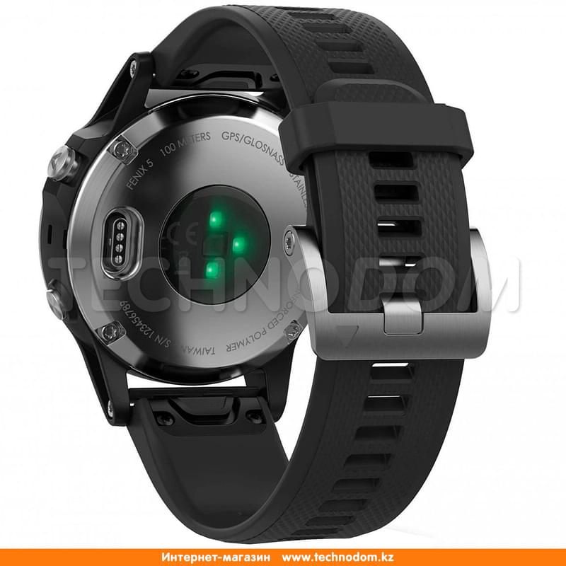 Смарт-часы Garmin Fenix 5 Silver with Black band - фото #4, Technodom.kz
