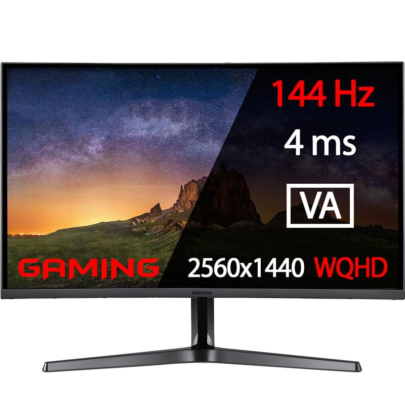 Монитор Игровой 27" Samsung LC27JG50QQIXCI 2560x1440 16:9 VA 144ГЦ (2HDMI+DP) Curved Black - фото #0, Technodom.kz