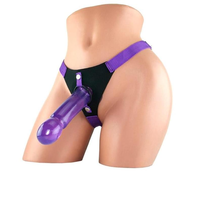 Страпон Climax Strap-on Ice Dong & Harness set от Topco Sales, 19 см фиолетовый - фото #1, Technodom.kz