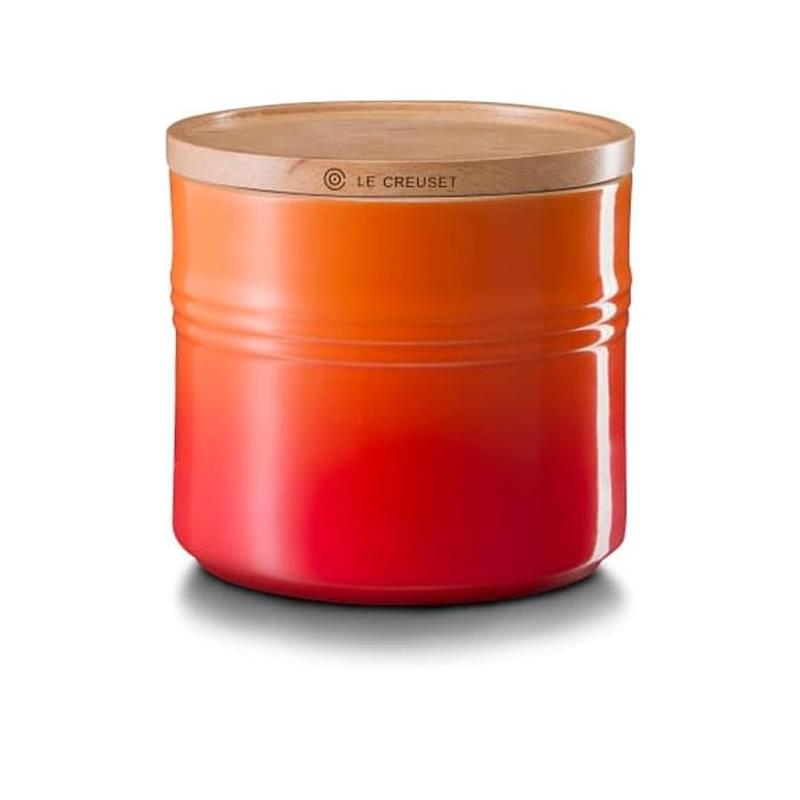 Банка с деревянной крышкой XL Оранжевая лава 91044403090099 LE CREUSET - фото #0, Technodom.kz