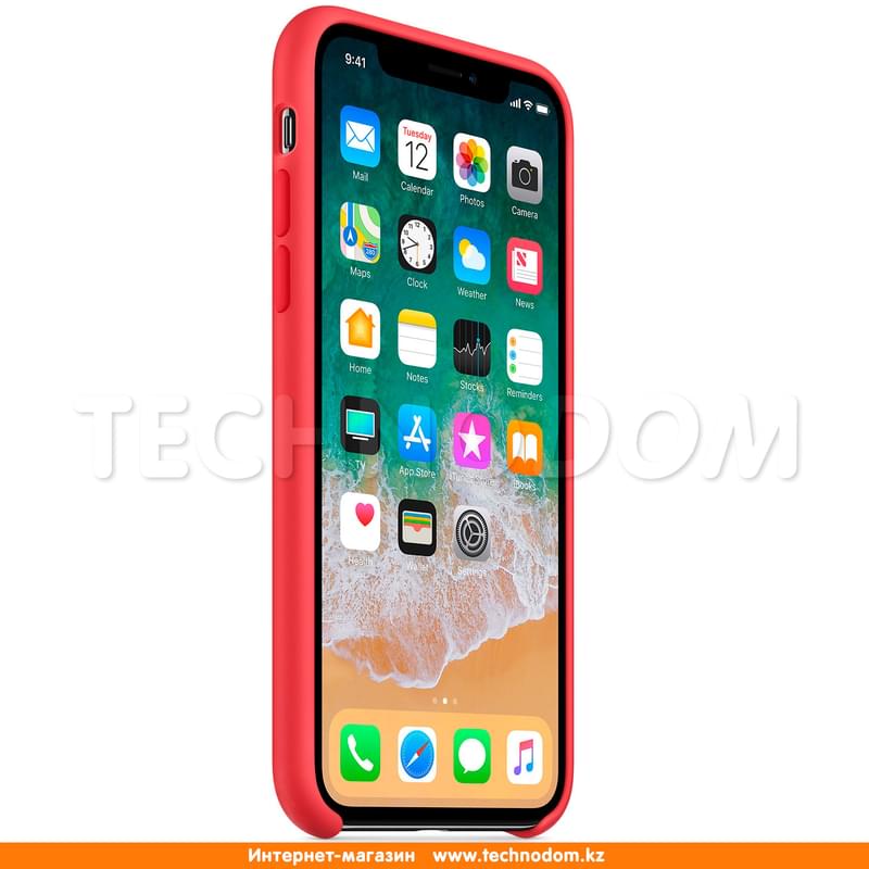 Чехол для iPhone X Apple, Силикон, Red Raspberry (MRG12ZM/A) - фото #3, Technodom.kz