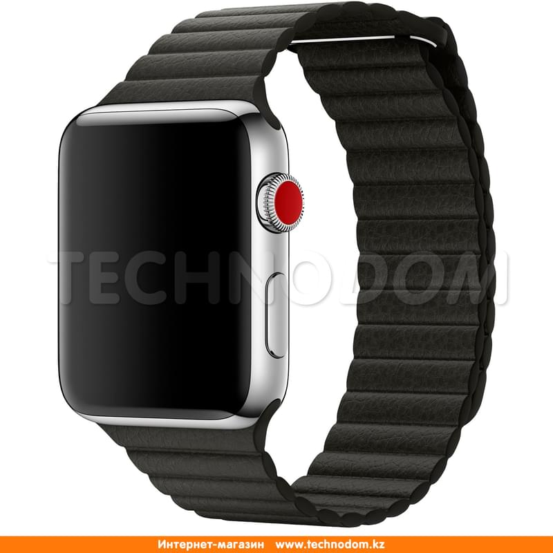 Браслет Apple 42mm Charcoal Gray Leather Loop (MQV82ZM/A) - фото #2, Technodom.kz