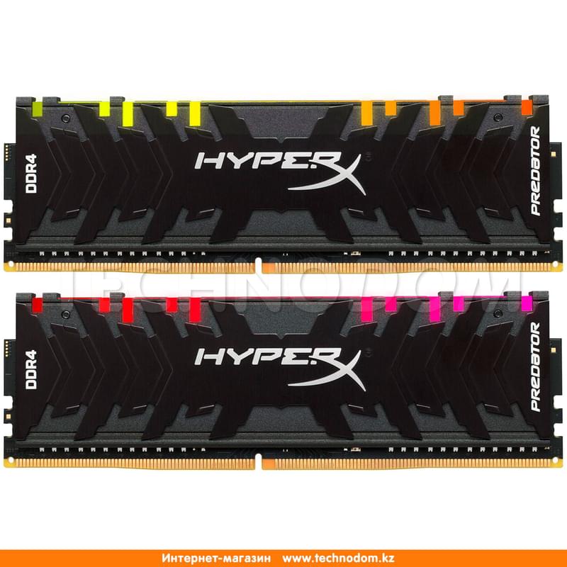 Оперативная память DDR4 DIMM 16GB (8GB*2)/2933MHz Kingston HyperX Predator RGB (HX429C15PB3AK2/16) - фото #0, Technodom.kz