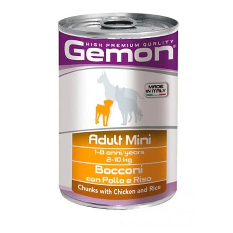 Консерва Gemon Dog кусочки для взрослых собак с курицей и рисом 1,25 кг - фото #0, Technodom.kz