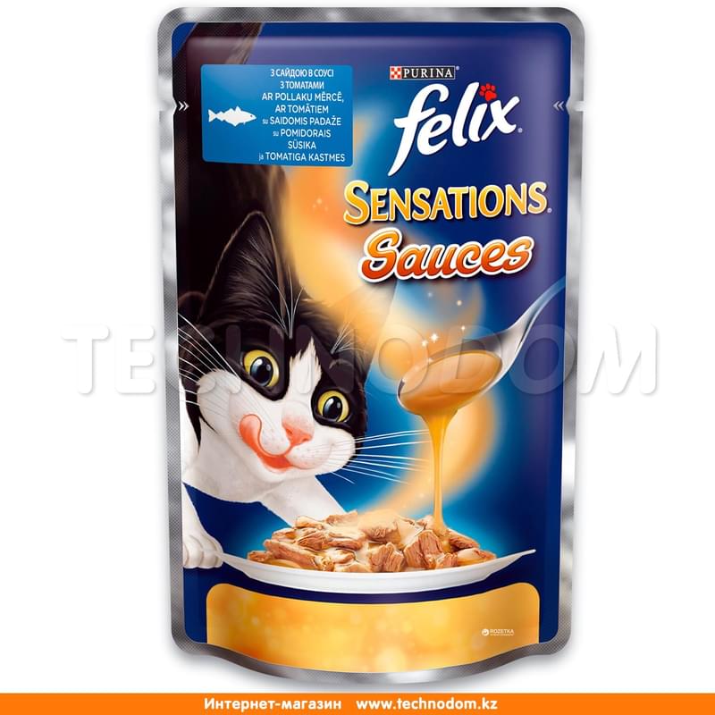 Влажный корм  Felix Sensations для кошек,  с треской и томатами в соусе 85 г - фото #0, Technodom.kz