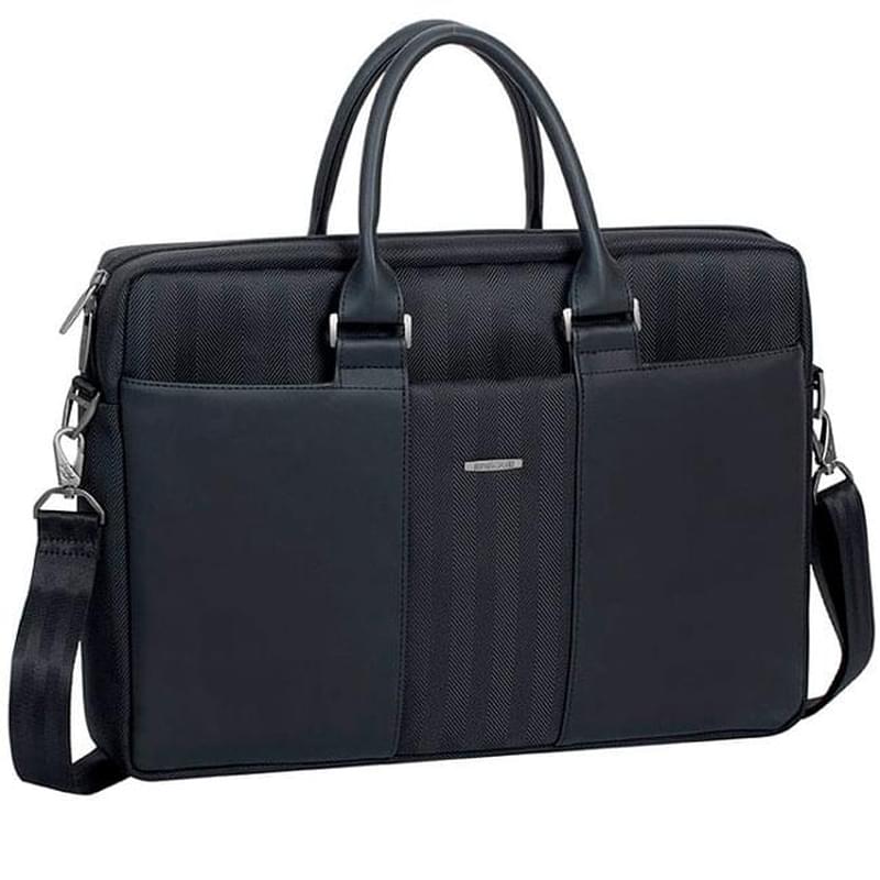 Сумка для ноутбука 15.6" Rivacase Narita, Black, полиуретан/полиэстер (8135) - фото #0, Technodom.kz
