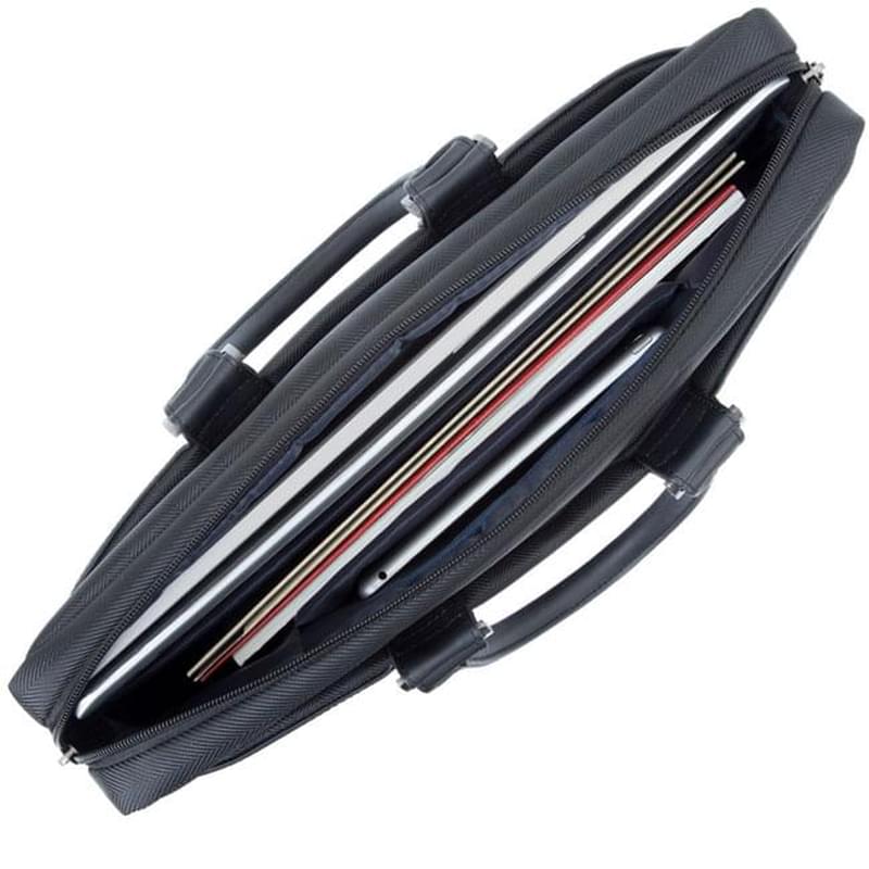 Сумка для ноутбука 15.6" Rivacase Narita, Black, полиуретан/полиэстер (8135) - фото #3, Technodom.kz
