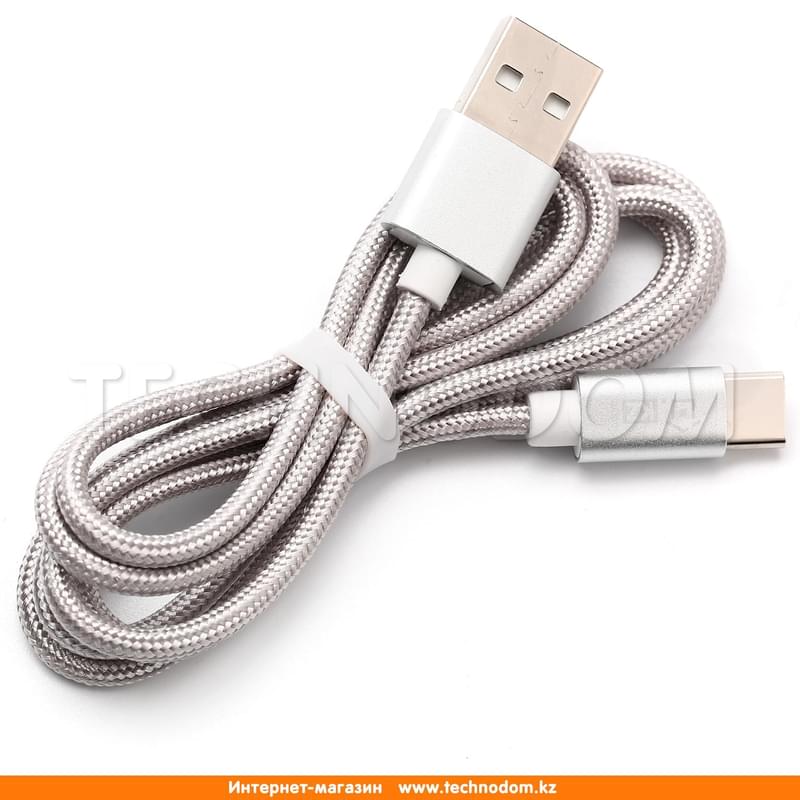 Кабель USB 2.0 - Type-С, TD Basics, 1м, Silver (TB-C1007) - фото #0, Technodom.kz