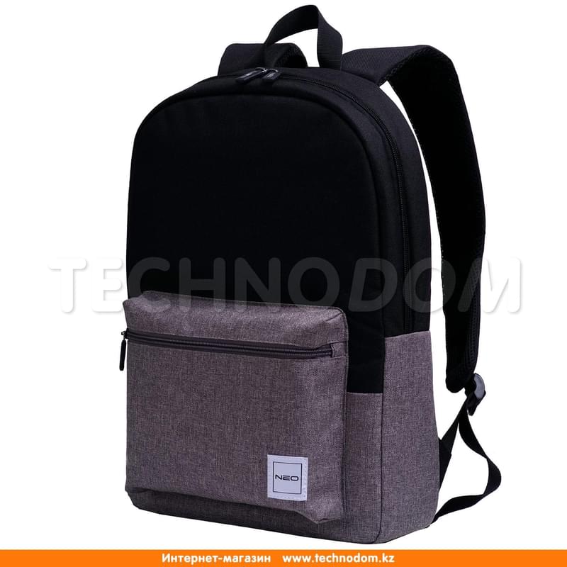 Рюкзак для ноутбука 15.6" NEO Back to School, Grey/Black, полиэстер (NEB-009GB) - фото #1, Technodom.kz
