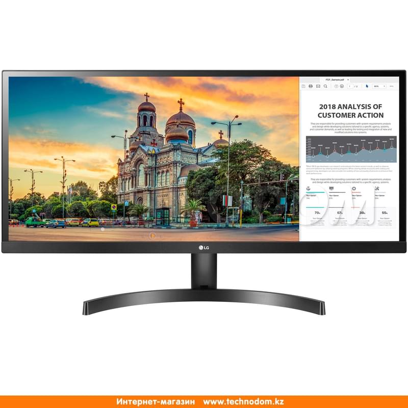Монитор 29" LG 29WK500 2560x1080 21:9 IPS 75ГЦ (2HDMI+DP) - фото #0, Technodom.kz