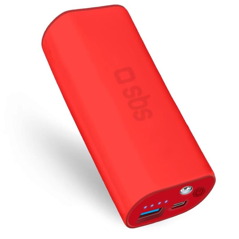 Внешний аккумулятор SBS, 5000Mah, Micro USB, Red (TEBB5000R) - фото #0, Technodom.kz