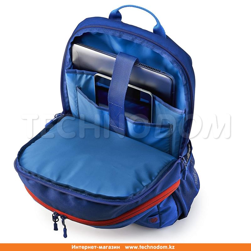 Рюкзак для ноутбука 15.6" HP Active, Blue/Red, полиэстер (1MR61AA) - фото #3, Technodom.kz
