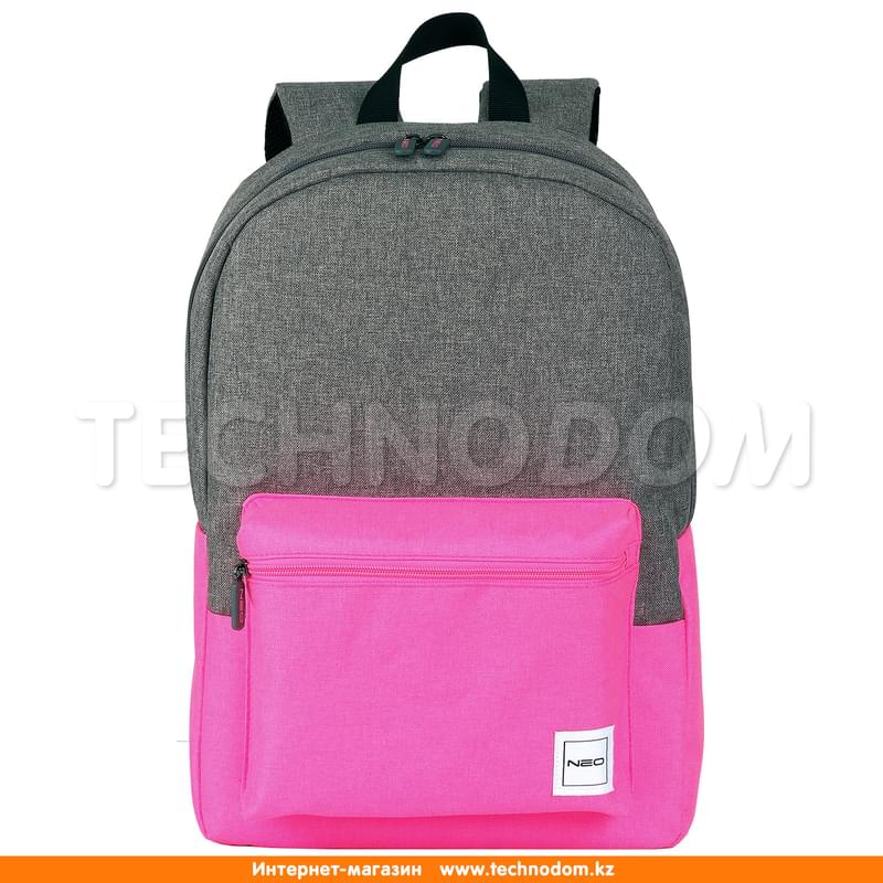 Рюкзак для ноутбука 15.6" NEO Back to School, Grey/Pink, полиэстер (NEB-009PG) - фото #0, Technodom.kz
