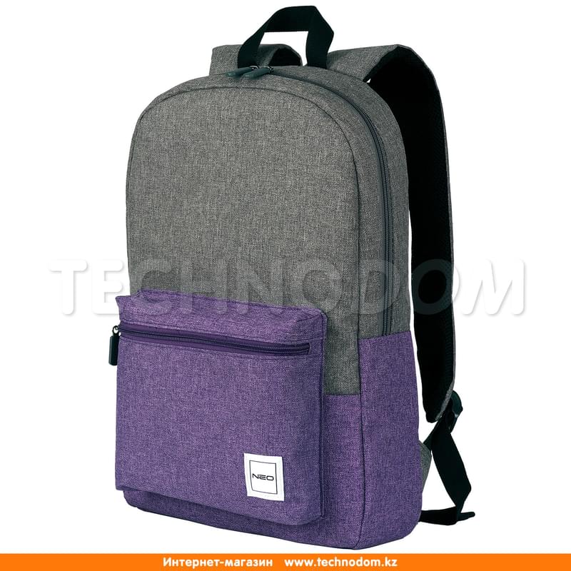 Рюкзак для ноутбука 15.6" NEO Back to School, Grey/Violet, полиэстер (NEB-009VG) - фото #1, Technodom.kz