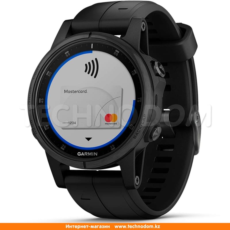 Смарт-часы Garmin Fenix 5S Plus Sapphire Black with Black Band - фото #2, Technodom.kz