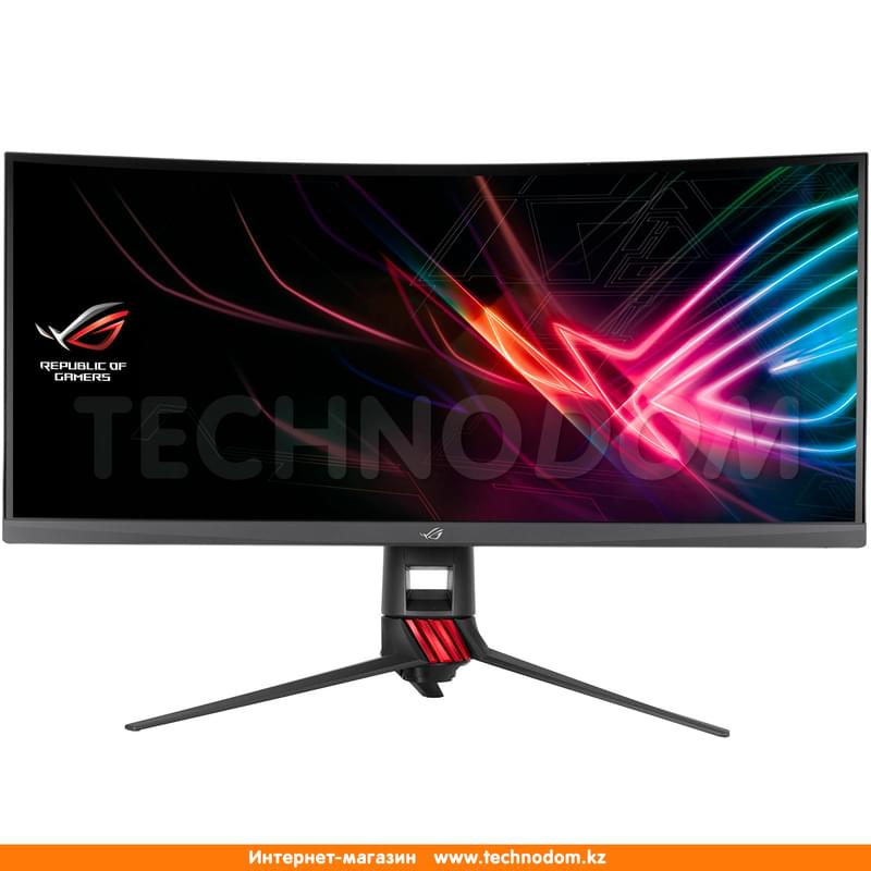Монитор Игровой 35" Asus ROG STRIX XG35VQ 3440x1440 21:9 VA 100ГЦ (2HDMI+DP) Curved Red Gray - фото #0, Technodom.kz