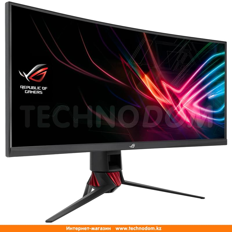 Монитор Игровой 35" Asus ROG STRIX XG35VQ 3440x1440 21:9 VA 100ГЦ (2HDMI+DP) Curved Red Gray - фото #1, Technodom.kz