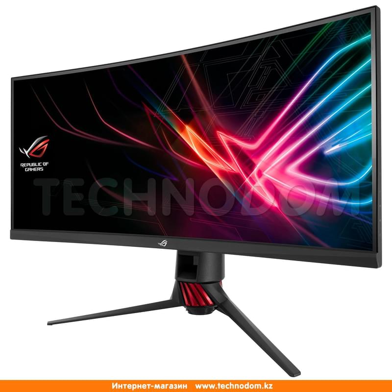 Монитор Игровой 35" Asus ROG STRIX XG35VQ 3440x1440 21:9 VA 100ГЦ (2HDMI+DP) Curved Red Gray - фото #2, Technodom.kz