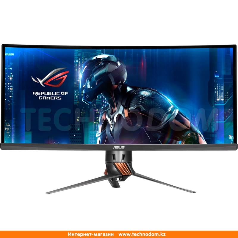 Монитор Игровой 34" Asus ROG Swift PG348Q 3440х1440 21:9 IPS 100ГЦ (HDMI+DP) Curved Black - фото #0, Technodom.kz