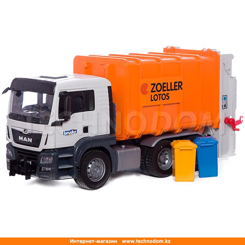 Мусоровоз «MAN TGS» оранжевый (подходит модуль со звуком и светом «H«) - фото #0, Technodom.kz