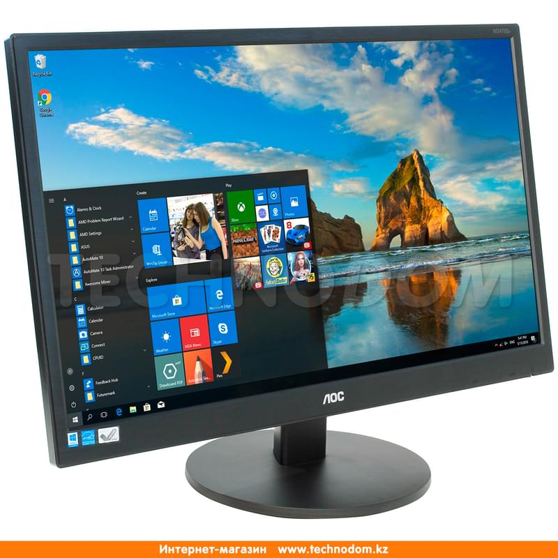 Монитор 23.6" AOC M2470SWH 16:9 1920x1080 VA 60ГЦ (HDMI+VGA) Black - фото #1, Technodom.kz