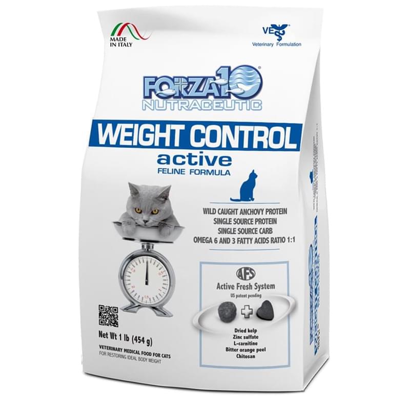 Сухой корм Forza10 Weight Control Active для кошек с нарушениями обмена жиров и углеводов 454 г - фото #0, Technodom.kz