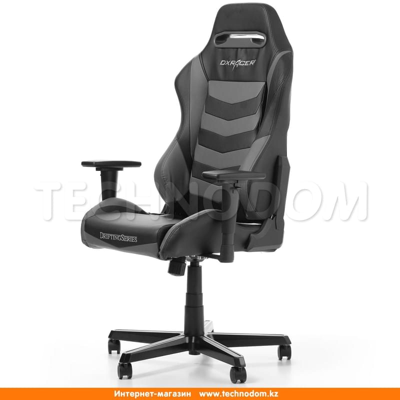 Игровое компьютерное кресло DXRacer OH/DM166/NG, Кожзам, (Ш)52*(Г)50*(В)138 см, Black/Gray - фото #1, Technodom.kz