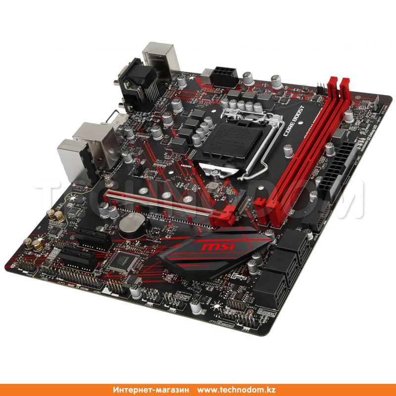 Материнская плата MSI B360M GAMING PLUS LGA1151 2DDR4 PCI-E 1x16 2x1 (HDMI+DVI-D+VGA) mATX - фото #2, Technodom.kz