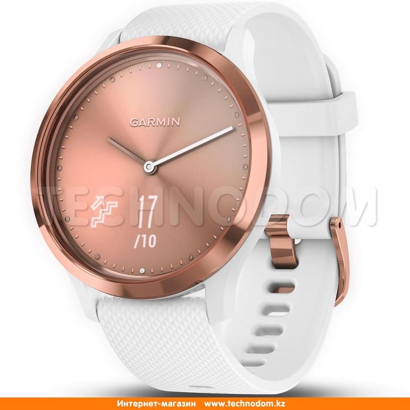 Смарт-часы Garmin vivomove HR Sport Rose Gold/White/S/M - фото #1, Technodom.kz Смарт-часы Garmin vivomove HR Sport Rose Gold/White/S/M - фото #1, Technodom.kz