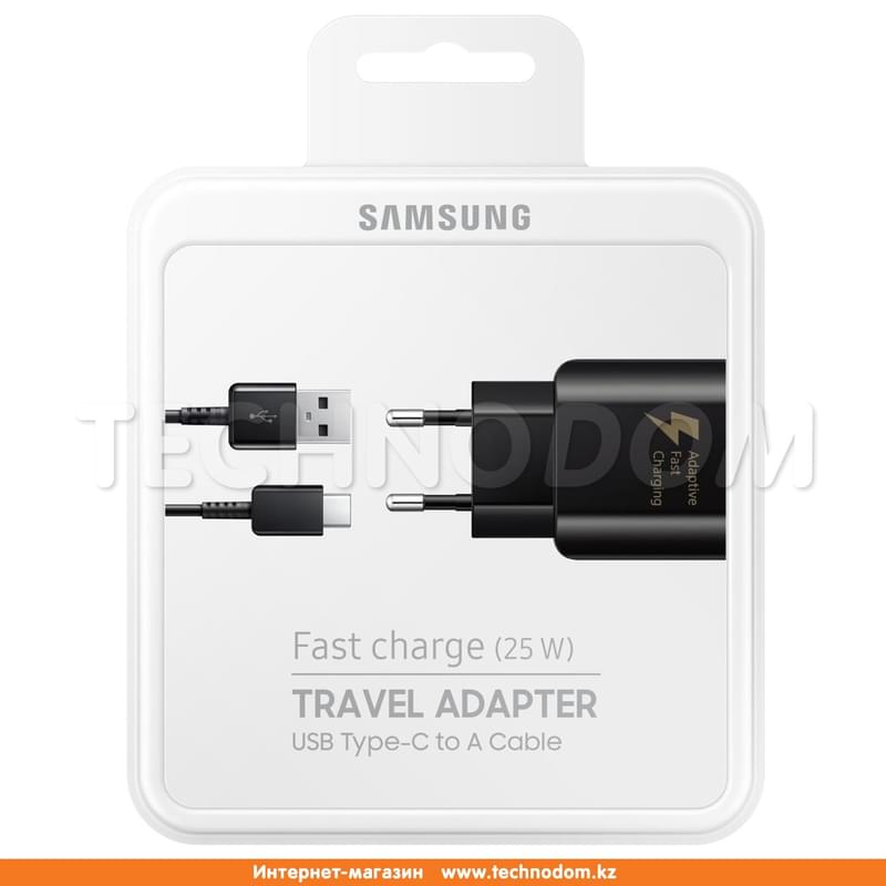 Сетевое зарядное устройство 1*USB, 2.1A + каб. Type-C, Samsung, Fast Charge, Черный (EP-TA300CBEGRU) - фото #3, Technodom.kz