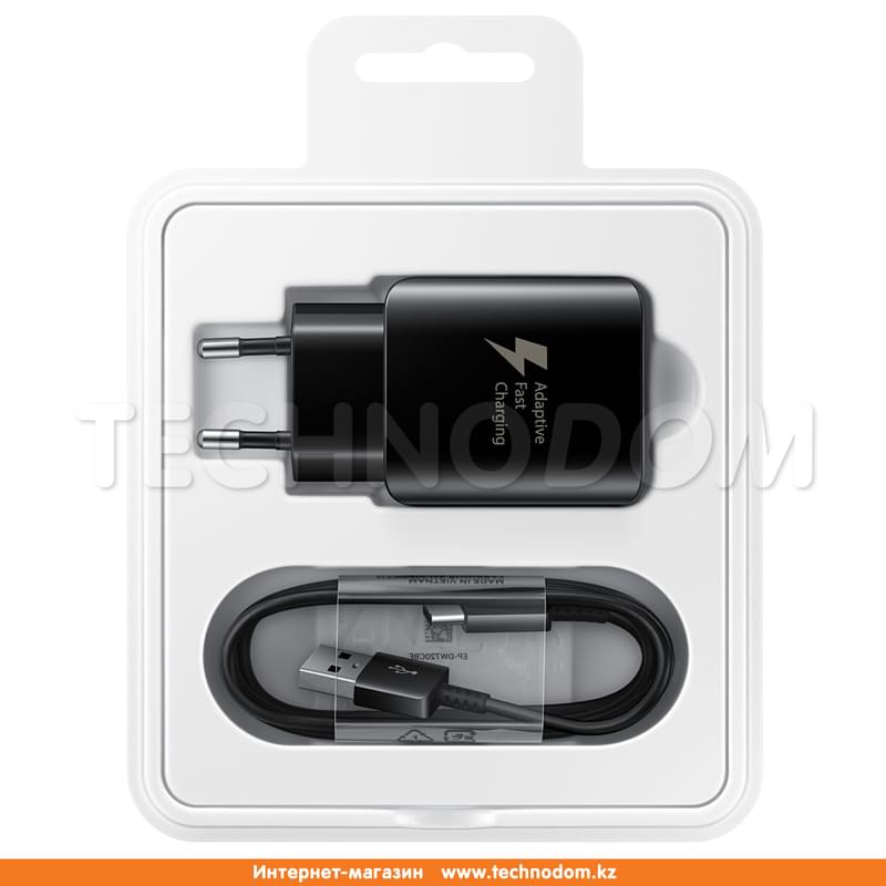 Сетевое зарядное устройство 1*USB, 2.1A + каб. Type-C, Samsung, Fast Charge, Черный (EP-TA300CBEGRU) - фото #4, Technodom.kz
