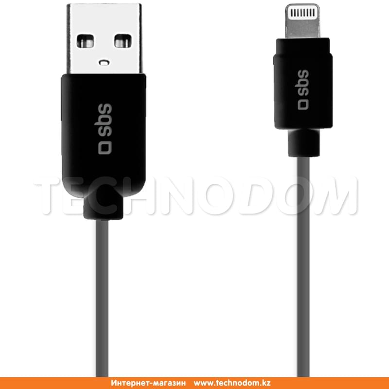 Кабель USB 2.0 - Lightning, SBS, 1м, Черный (TECABLEUSBIP5K) - фото #0, Technodom.kz
