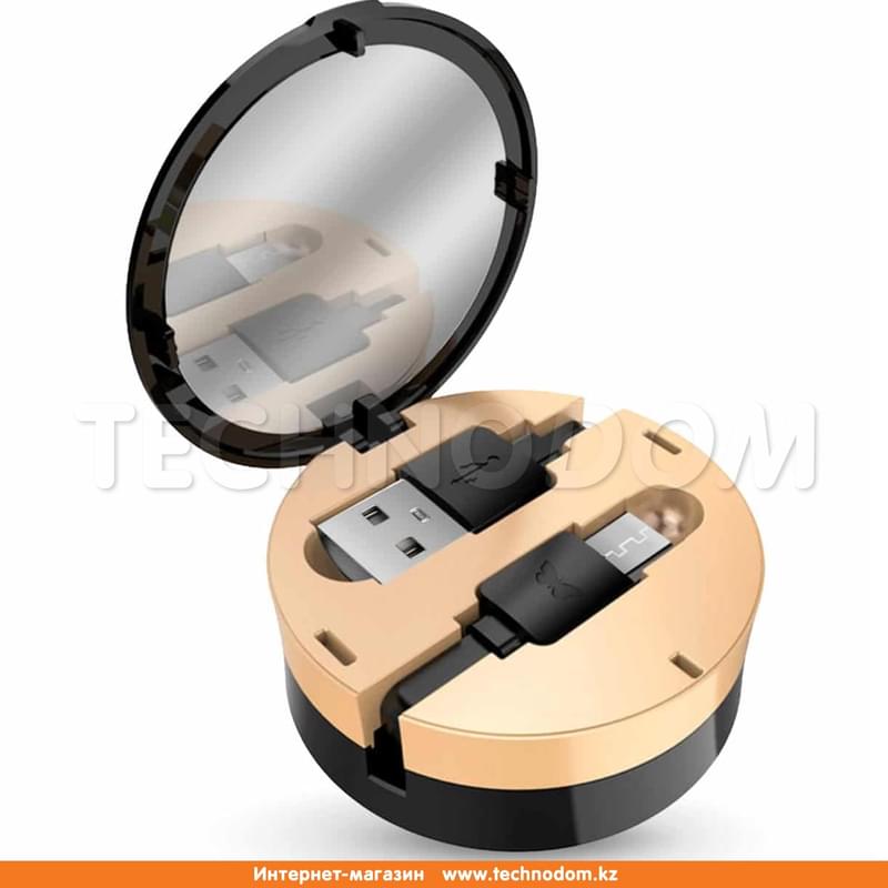 Кабель USB 2.0 - Micro USB, SBS, Smart&Ladies Зеркало, 1м, Чёрный (TESLCABLEMIRRORMIC) - фото #0, Technodom.kz