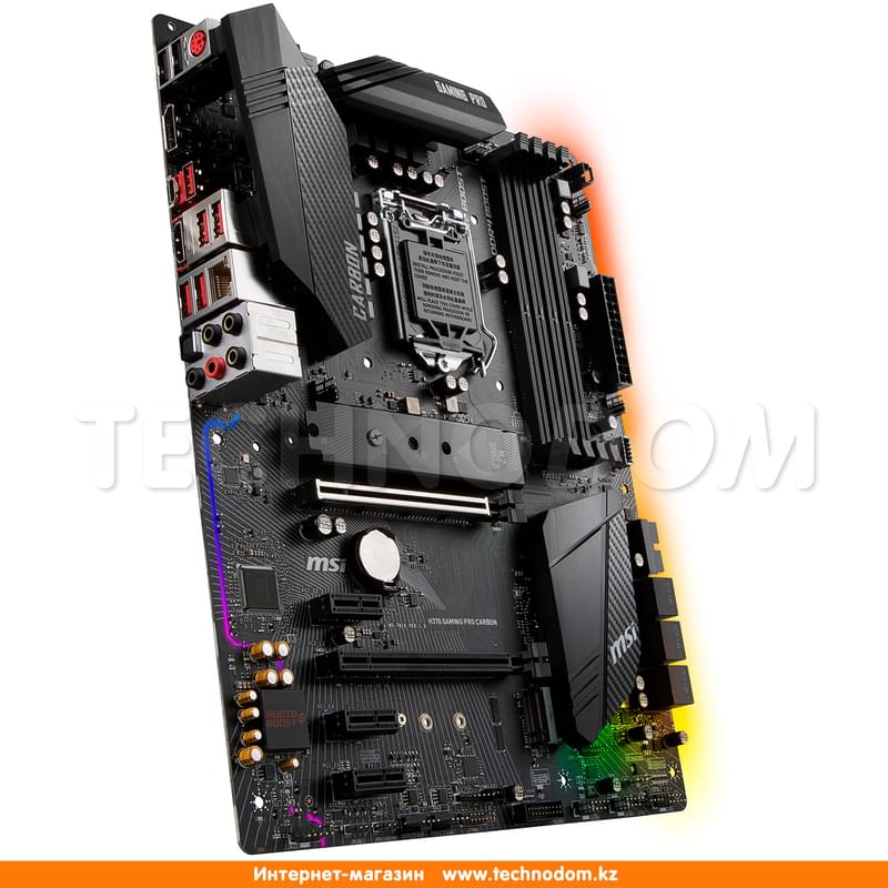 Материнская плата MSI H370 GAMING PRO CARBON LGA1151 4DDR4 PCI-E 2x16 3x1 (HDMI+DP) ATX - фото #2, Technodom.kz