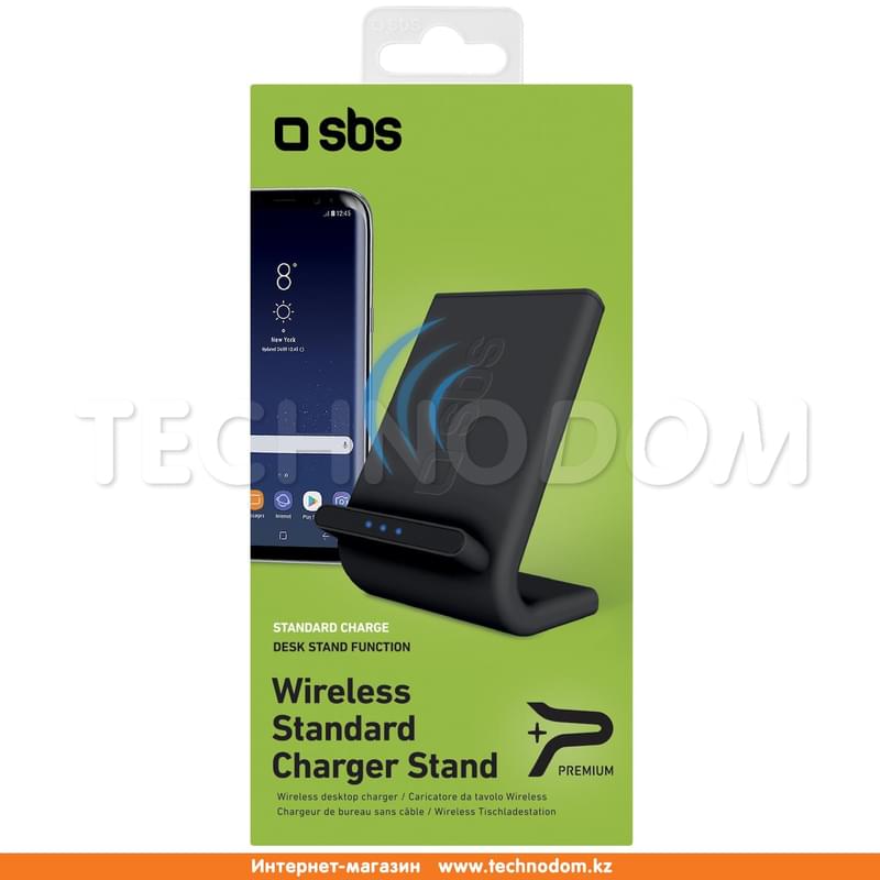 Беспроводное зарядное устройство QI Fast Charge, 1*USB, SBS, Black (TEWIRSUPPDESKSTD) - фото #1, Technodom.kz
