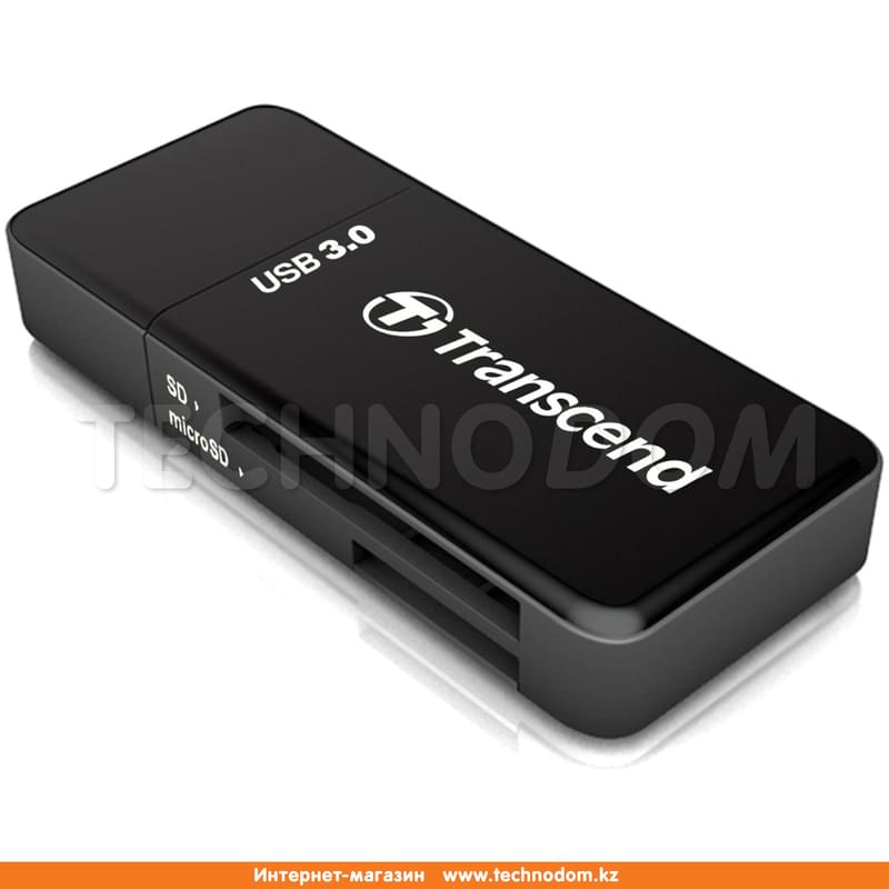 Картридер Transcend All-In-One/Compact USB 3.0 Black (TS-RDF5K) - фото #0, Technodom.kz